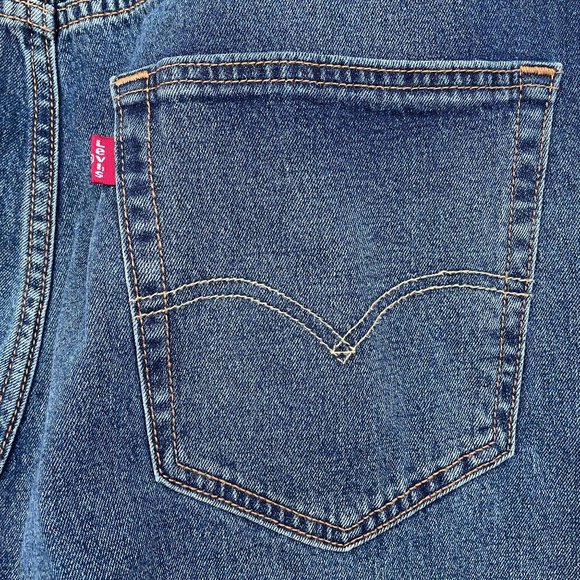 Levis 512 Premium Mens Denim Dark Slim Taper Jeans Unfinished Seams 36x32 - Picture 7 of 9